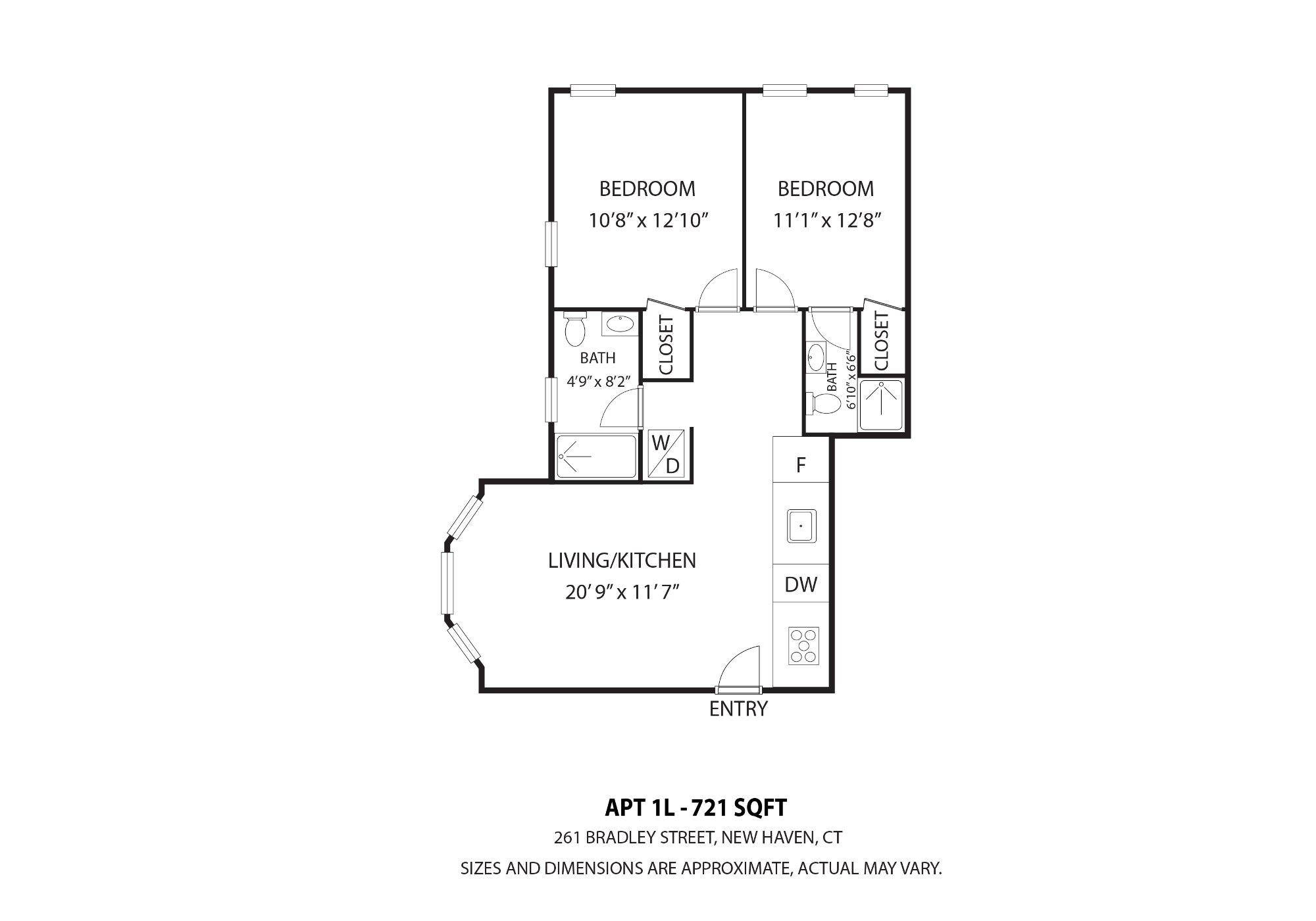 Bedroom with closet
